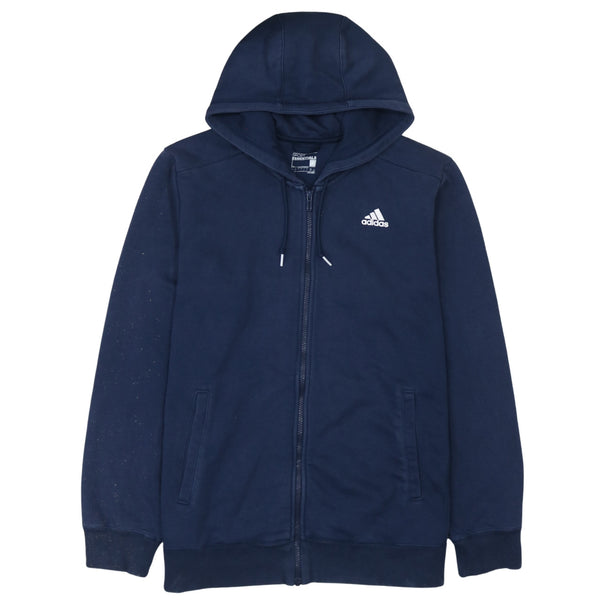 Adidas 90's Lightweight Full Zip Up Hoodie Large Navy Blue