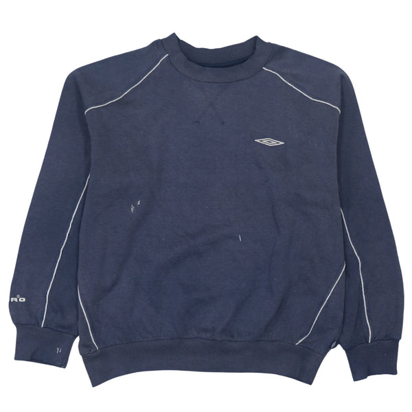 Umbro 90's Lightweight Crew Neck Sweatshirt Large Navy Blue