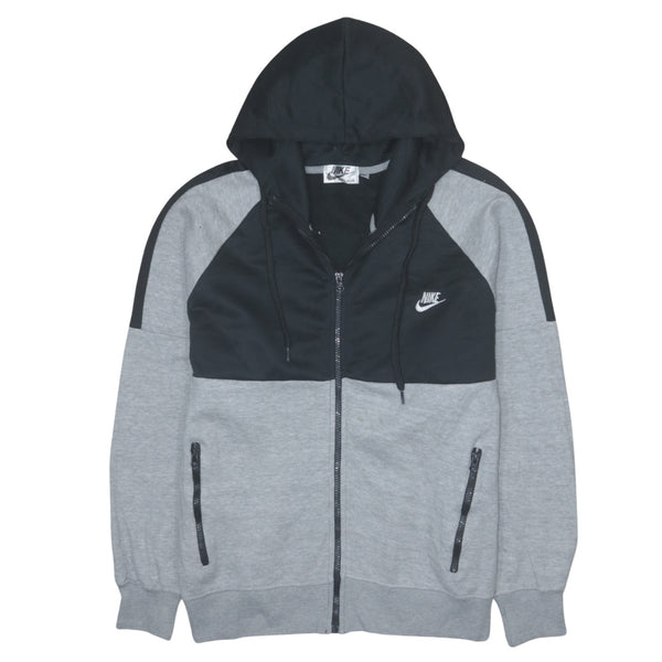 Nike 90's Black Swoosh Full Zip Up Hoodie - Men's Small