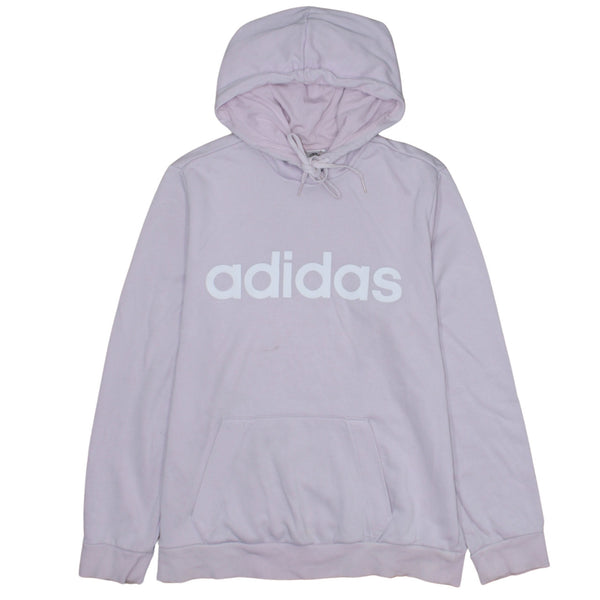 Adidas 90's Spellout Pullover Hoodie Large Pink