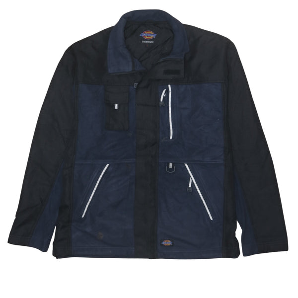 Dickies 90's Lightweight Full Zip Up Windbreaker Large Navy Blue