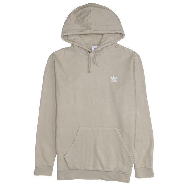 Adidas 90's Drawstring Pockets Pullover Hoodie Large Beige Cream