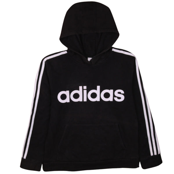 Adidas Black 90's Vintage Pullover Hoodie Spellout Women's Large