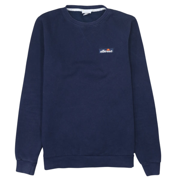 Ellesse 90's Vintage Navy Blue Crew Neck Sweatshirt, Men's Medium
