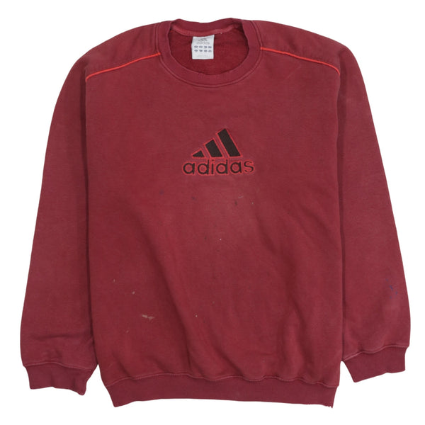 Adidas 90's Spellout Crew Neck Sweatshirt XLarge  Red