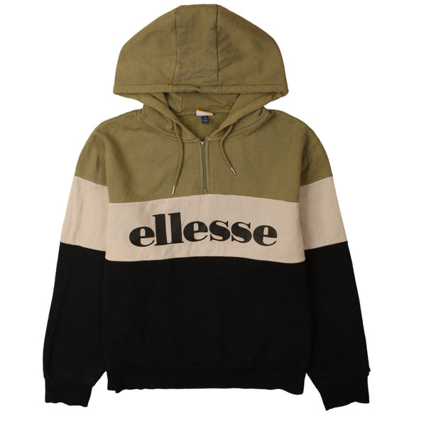 Ellesse 90s Black Spellout Pullover Hoodie 4XL Women's Vintage