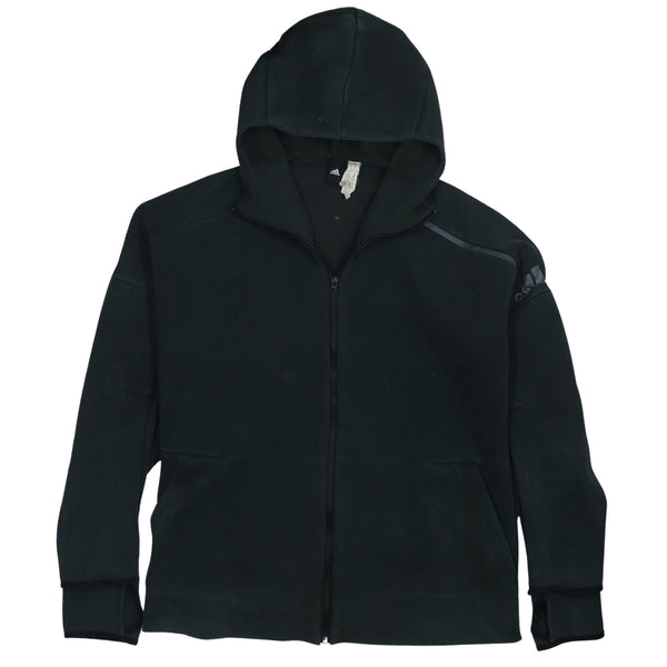 Adidas Vintage 90s Black Full Zip Hoodie Women's XLarge