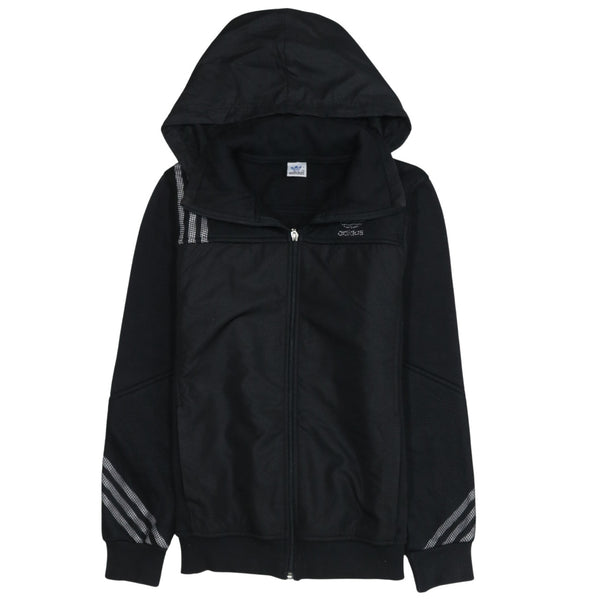 Adidas 90's Sportswear Full Zip Up Hoodie Large Black