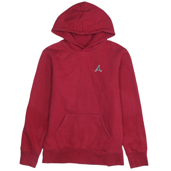 Jordan Vintage 90's Red Drawstring Pockets Hoodie Large Women's