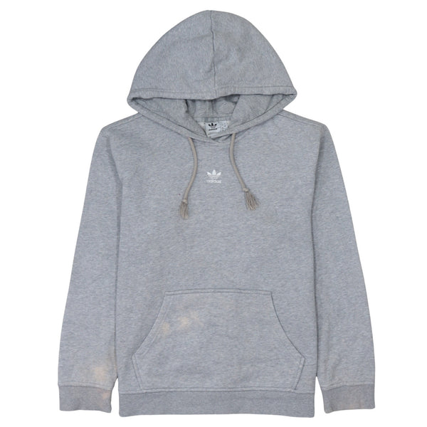 Adidas 90's Drawstring Pockets Pullover Hoodie Large  Grey