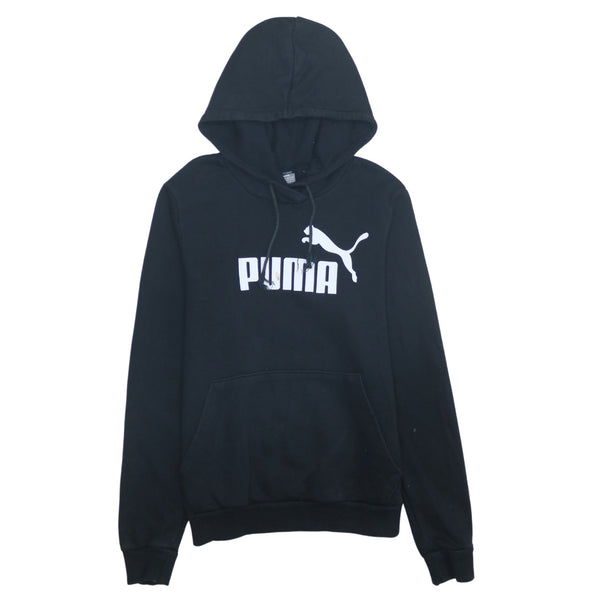 Puma Vintage 90's Black Spellout Pullover Hoodie Women's Small Size