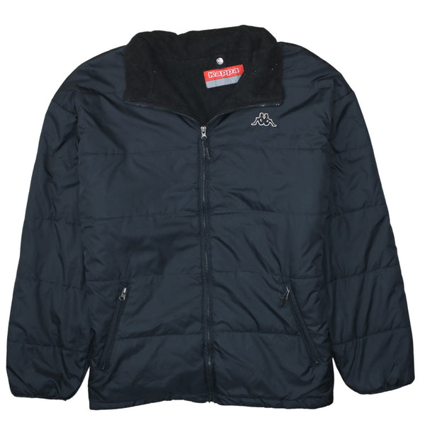 Kappa 90's Lightweight Full Zip Up Puffer Jacket XXLarge  Black