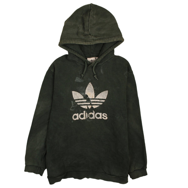 Adidas 90's Spellout Pullover Hoodie Large Green Retro Vintage Style