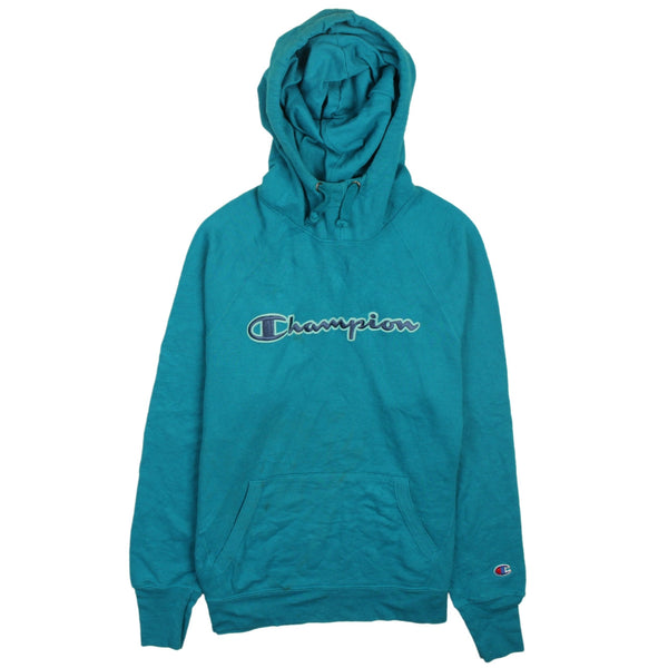 Champion Vintage 90s Pullover Blue Hoodie Men's Small Spellout