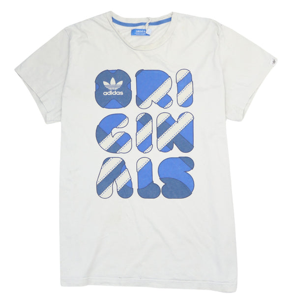 Adidas 90's Originals Short Sleeves T Shirt Large White
