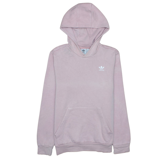 Adidas 90's Drawstring Pockets Pullover Hoodie Large Pink