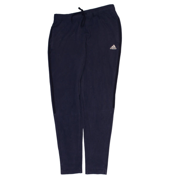 Adidas Vintage 90's Navy Blue Large Trousers with Elastic Waistband & Drawstrings