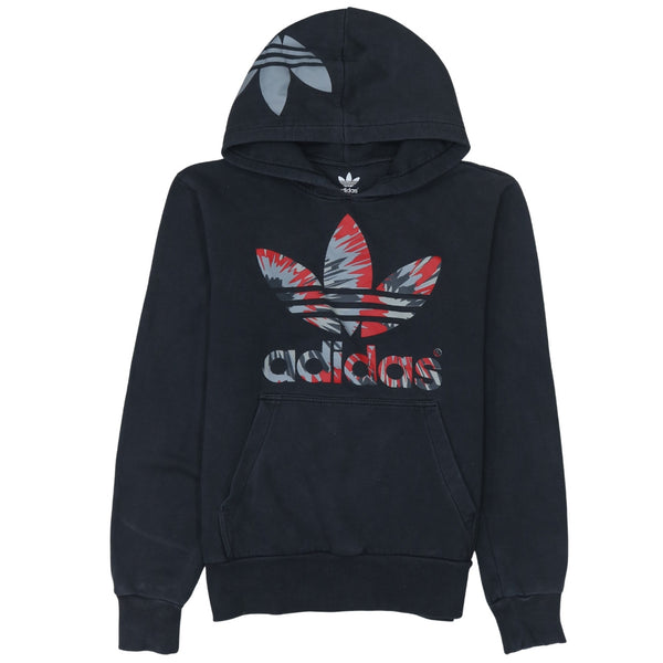 Adidas 90's Spellout Pullover Hoodie Small Black