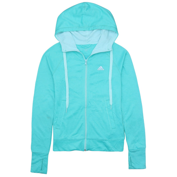 Adidas Vintage 90's Blue Lightweight Full Zip Hoodie Men’s XS