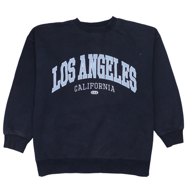 H&M 90's Los Angeles California Crew Neck Sweatshirt, Men's Small, Navy Blue