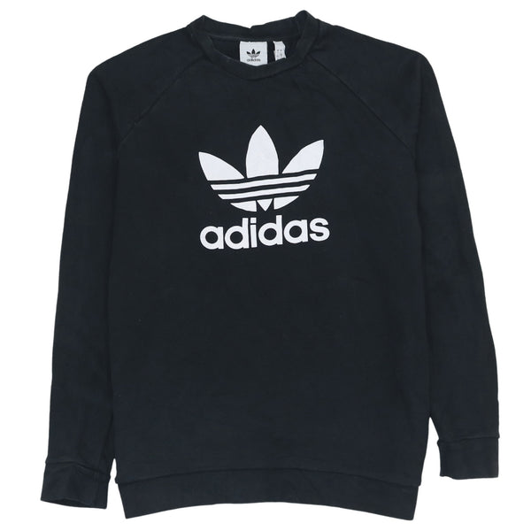 Adidas 90's Spellout Crew Neck Sweatshirt Large Black