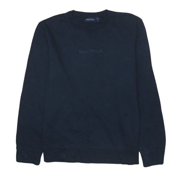 Nautica 90's Vintage Heavyweight Crew Neck Sweatshirt Men's Medium Navy Blue