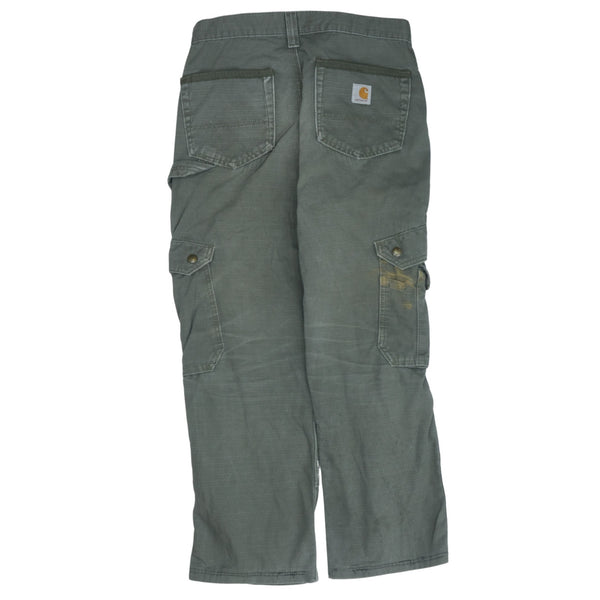 Carhartt 90's Green Cargo Pants - 30 Waist Straight Leg Baggy Trousers