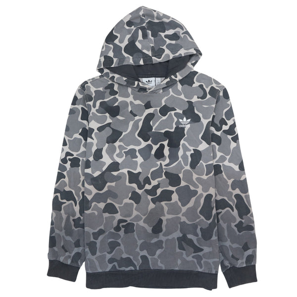 Adidas 90's Vintage Loungewear Hoodie Medium Grey Pullover