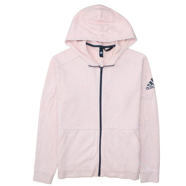 Adidas 90's Lightweight Full Zip Up Hoodie Medium Pink