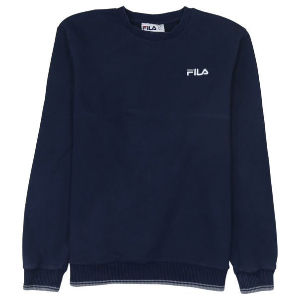 Fila 90's Lightweight Crew Neck Sweatshirt Large Navy Blue