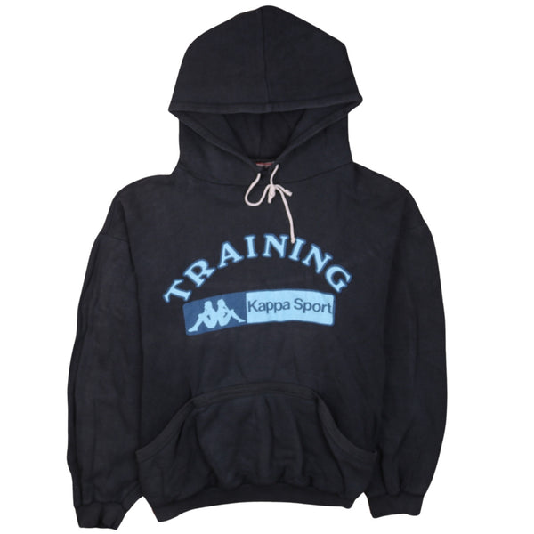 Vintage Kappa 90's Training Spellout Hoodie Navy XL Unisex