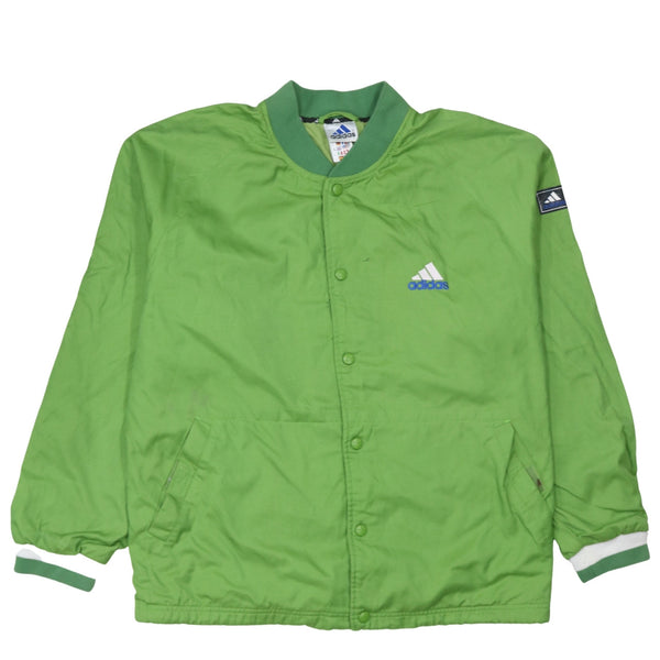 Adidas 90's Lightweight Button Up Windbreaker XLarge Green