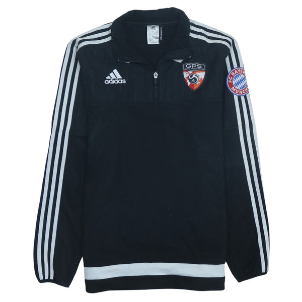 Adidas 90's Men's Vintage Small Black Striped Sleeve Quarter Zip