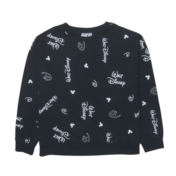 Vintage 90's Disney Crew Neck Sweatshirt Black Size Large