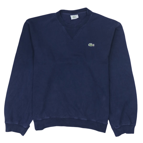 Lacoste 90's Lightweight Crew Neck Sweatshirt Medium  Navy Blue