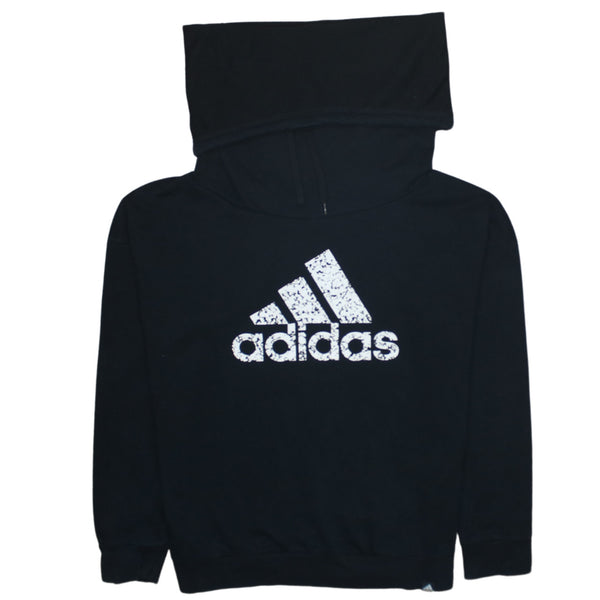 Adidas 90's Spellout Turtle Neck Jumper / Sweater Medium Black