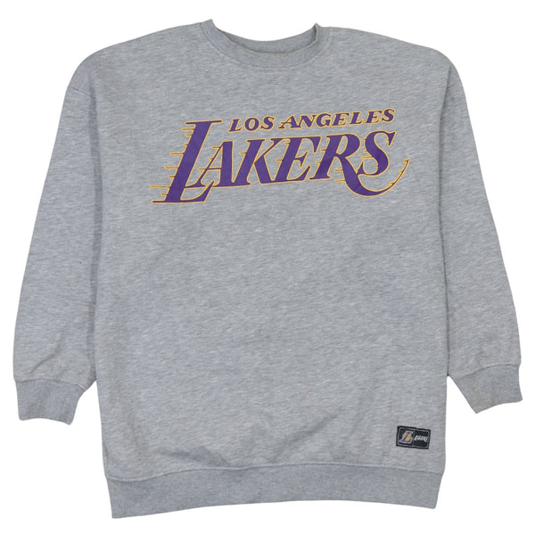 Vintage 90's Los Angeles Lakers Grey Crew Neck Sweatshirt - Women's Small