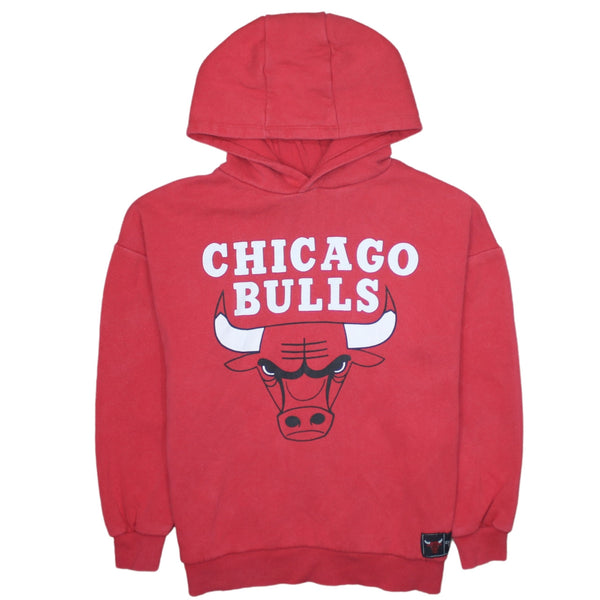 NBA 90's Chicago Bulls Pullover Hoodie Small  Red