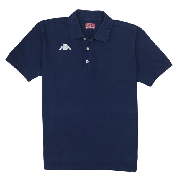 Vintage Kappa 90's Navy Blue Quarter Button Polo Shirt Medium