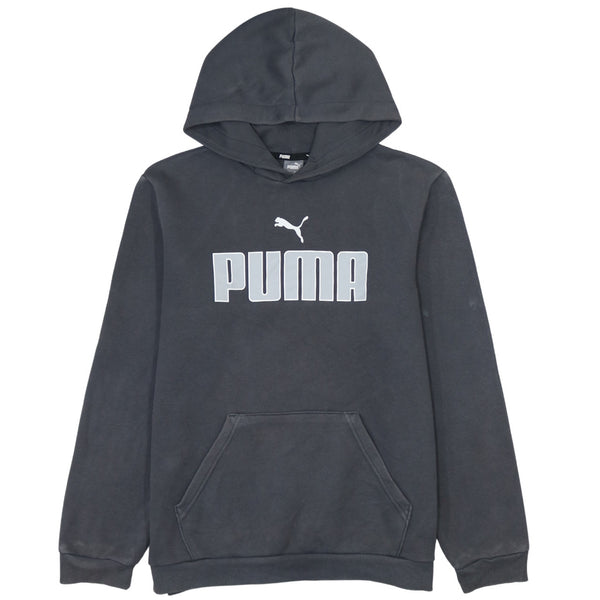 Puma 90's Spellout Pullover Hoodie XLarge Black