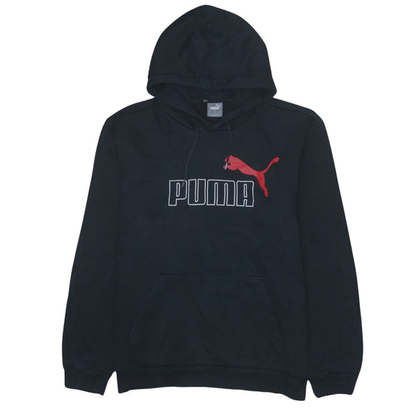 Puma Vintage 90's Spellout Black Pullover Hoodie Men's Large