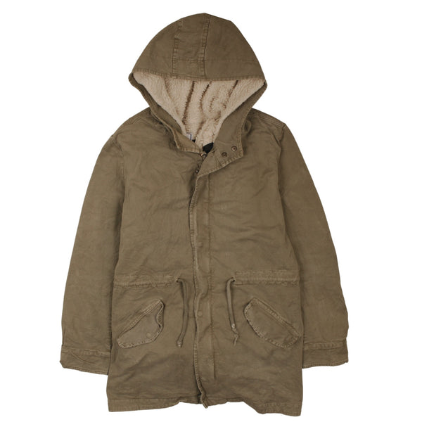 Active 90's Brown Windbreaker Women's Large Heavyweight Full Zip