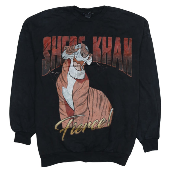 Disney 90's Shere Khan Crew Neck Sweatshirt XSmall Black