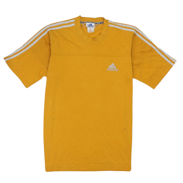 Adidas 90's Crew Neck Yellow T-Shirt Men XLarge Vintage