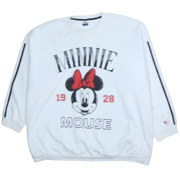 Vintage 90's Disney Minnie Mouse XLarge Crew Neck Sweatshirt White