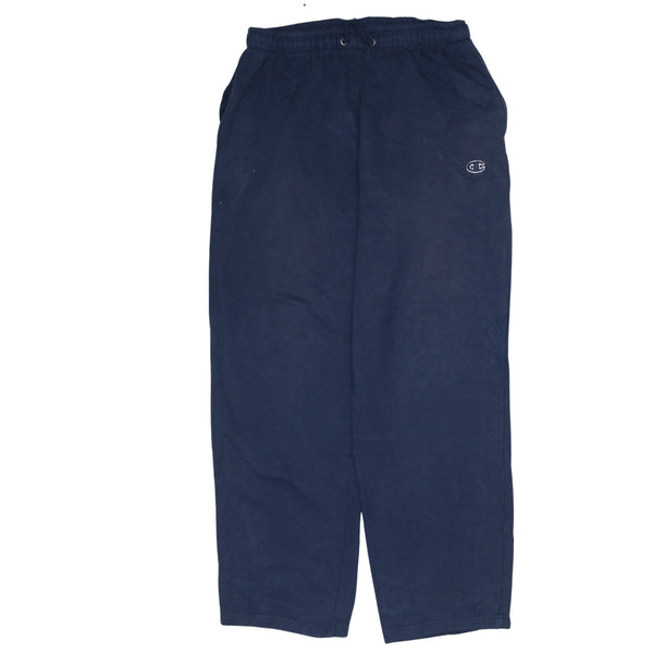 Champion 90's Elasticated Waistband Drawstrings Joggers / Sweatpants Large Navy Blue
