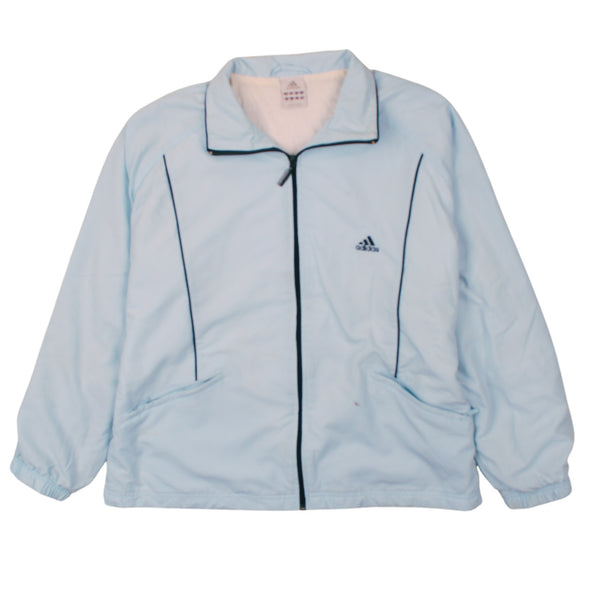 Adidas Blue 90s Retro Track Jacket Windbreaker XL Full Zip Vintage