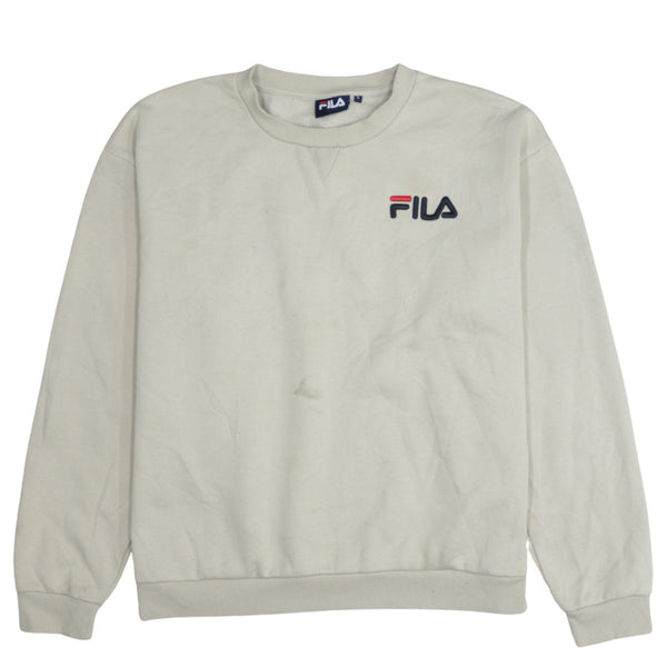 Fila 90's Lightweight Crew Neck Sweatshirt Large Beige Cream