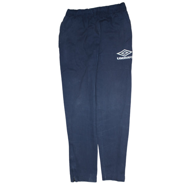 Umbro 90's Elasticated Waistband Drawstrings Casual Joggers / Sweatpants Small Navy Blue