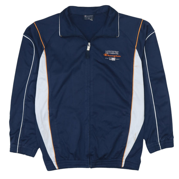 Champion Women's 90's Navy Lightweight Full Zip Sweatshirt Large